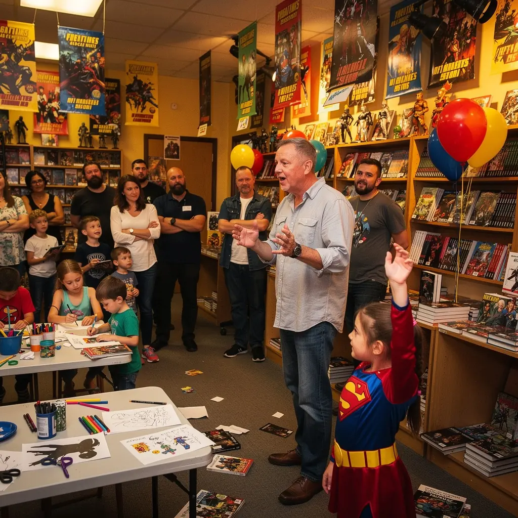 A selection of collectible action figures based on iconic characters from various comic series.